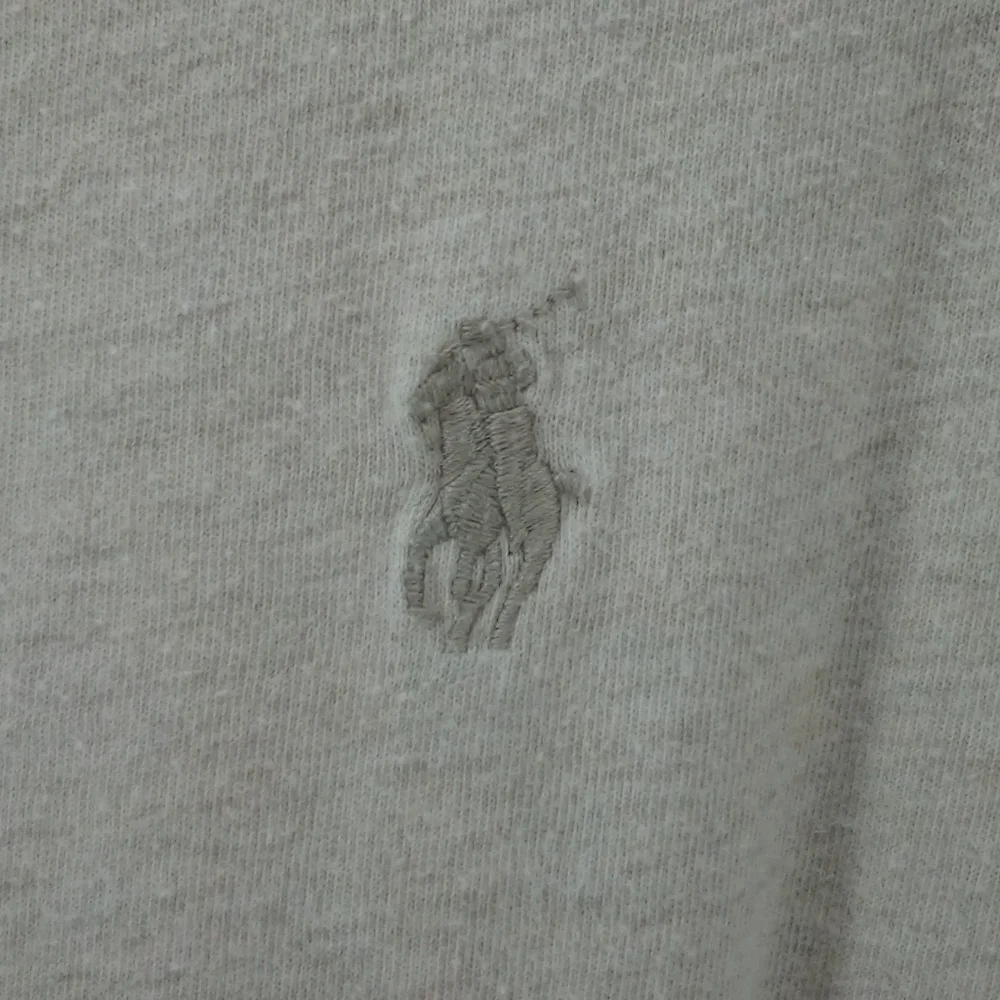 POLO Ralph Lauren 100% Cotton Oatmeal Heather Casual Short V-Neck Shirt XL